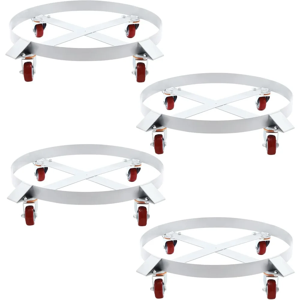 

Warehouse Drum Dolly - 1200lbs Capacity, 4 Swivel Wheels, Steel Construction for Efficient Drum Handling
