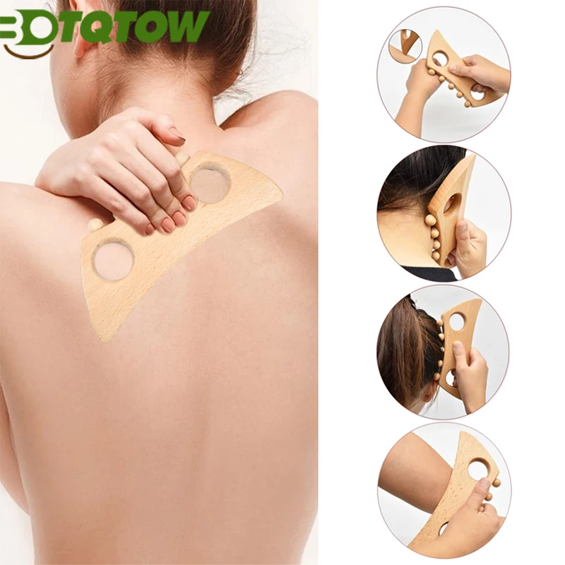 1PC Wood Therapy Massage Tool Lymphatic Drainage Tool for Maderotherapy,Fully Body Muscle Release,GuaSha Tool for Anti Cellulite