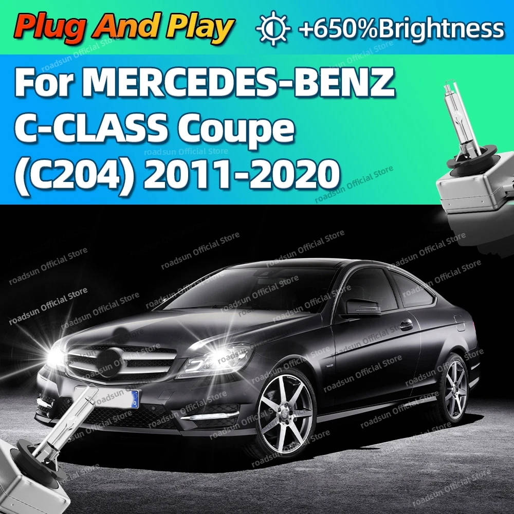 

Xenon 35W 6000K White Car HID Headlight Replace Light Bulbs For MERCEDES-BENZ C-CLASS Coupe C204 2011-2020 2012 2013 2014 2015