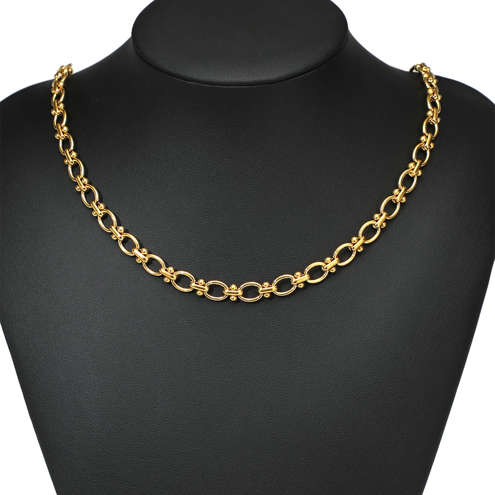 1 Meter Stainless Steel Oval Handmade Chains Thick Large Chains for Crafts Jewelry Making DIY Bracelet Necklace Accessories Bulk