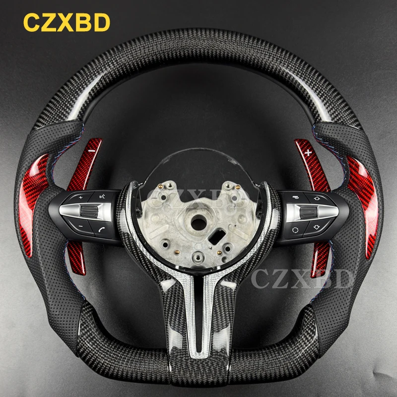

Подходит для BMW 1-7 серии F10 F20 M3 M5 X4 F30 F32 F33 F34 F35 X3 F25 F36 F80 Рулевое колесо из настоящего углеродного волокна по индивидуальному заказу
