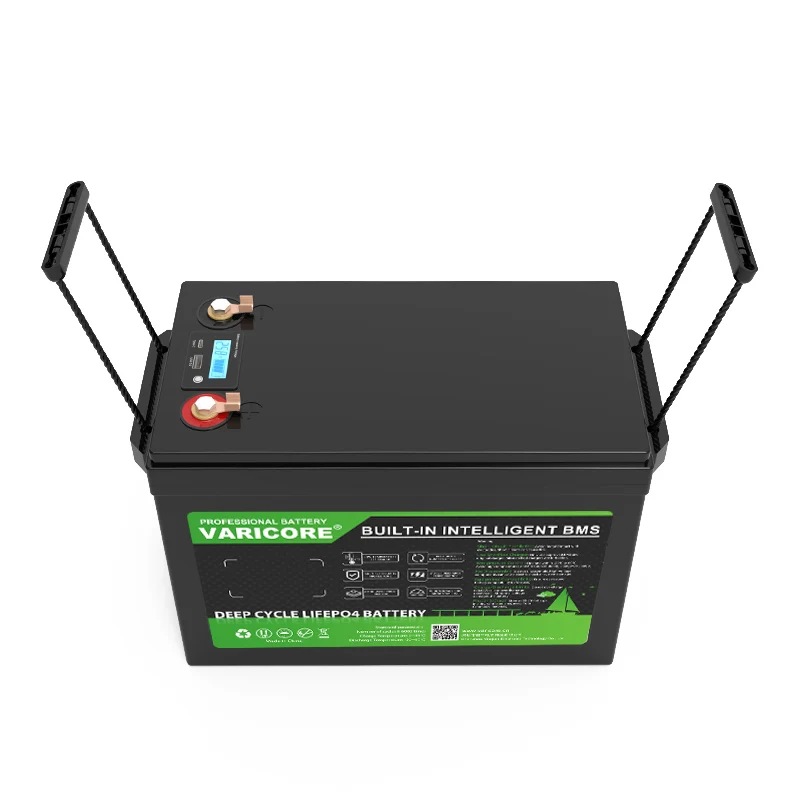 Varicore 24v/25.6v 100ah lifepo4 bateria de lítio usb3.0 tipo-c saída inversor baterias mais leves do carro 29.2v carregador livre de impostos