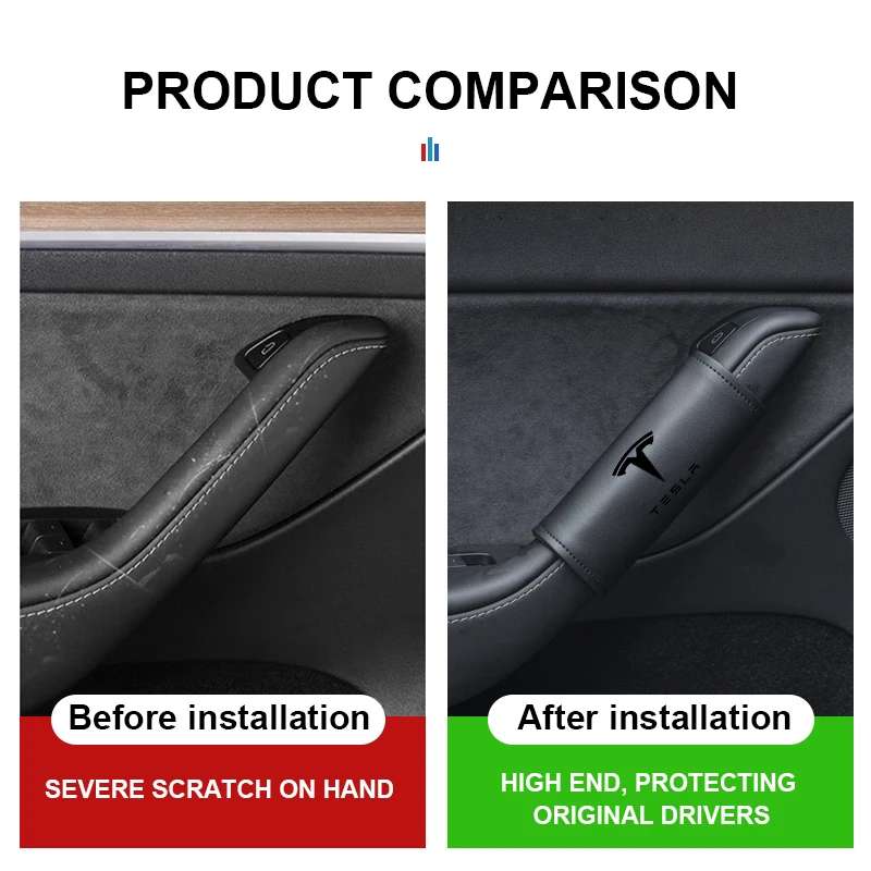 Car Door Handle Scratch Protective Anticollision Protect Strip For Tesla Model 3 Y S X Roadster