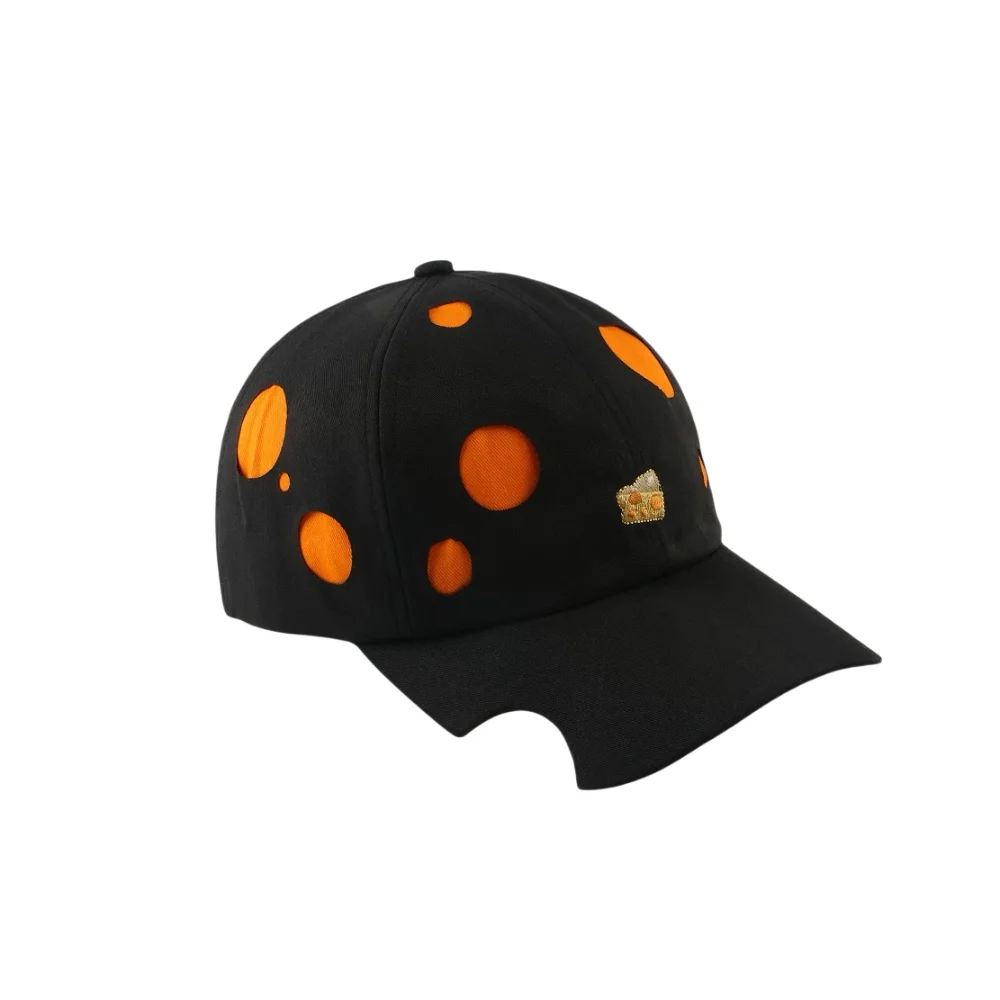 Korean Style Cheese Baseball Cap Solid Color Sunscreen Cheese Embroider Sun Hat Cotton Cartoon