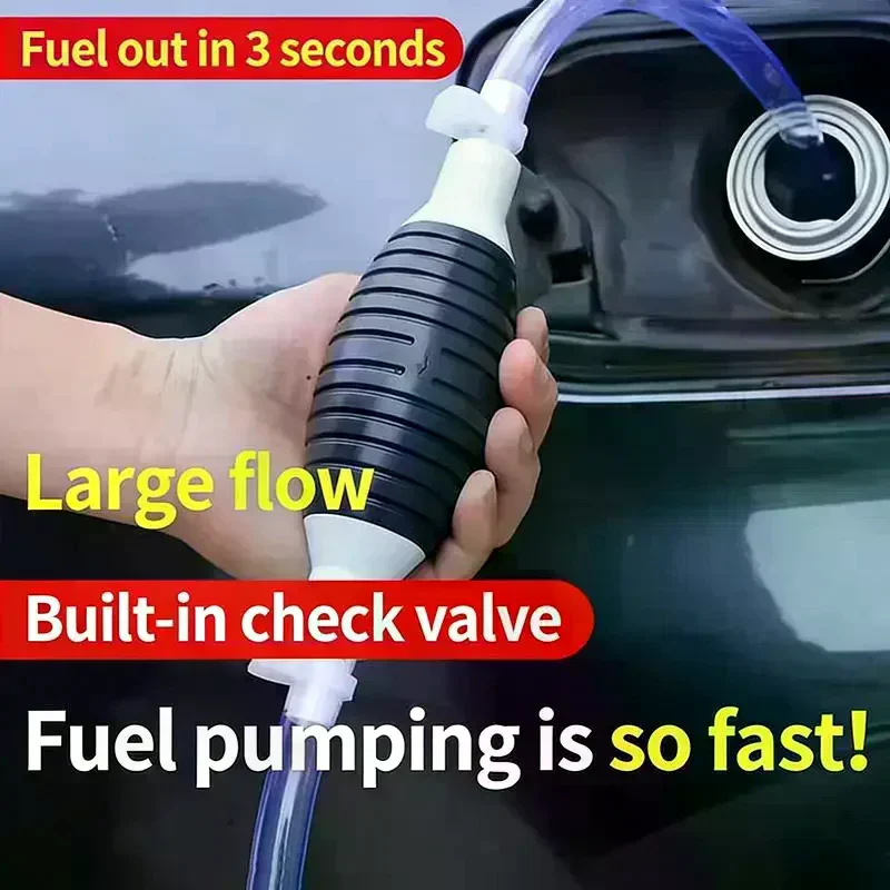 

1pcs Universal Hand Fuel Pump Kit Fuel Car Fuel Tank Sucker Oil Transfer Fuel Pump Petrol Liquid Manual Pump Fuel Saver
