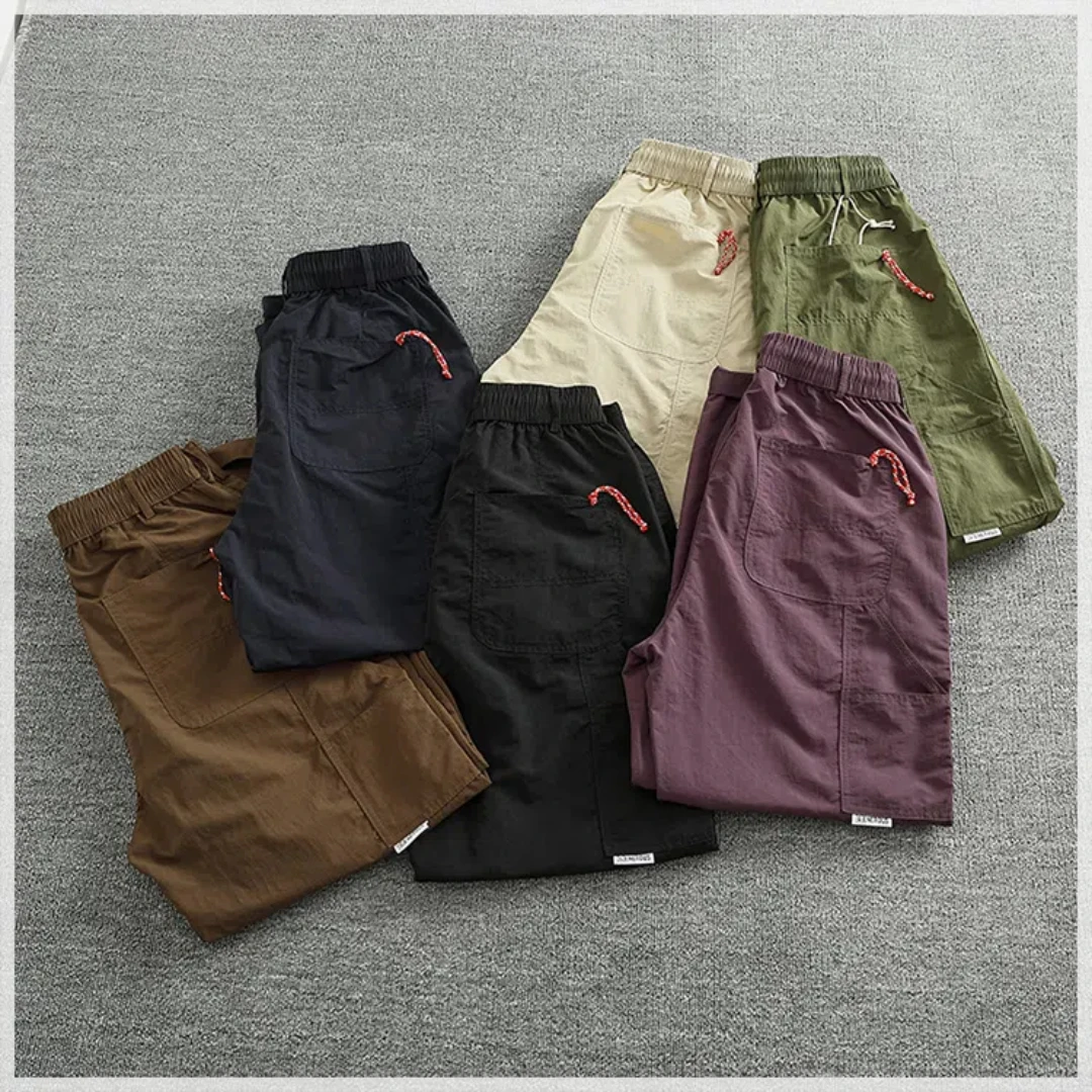 

Mountain series new Japanese fashion outdoor light industry pants men loose commuter mountaineering paratrooper pants straight l