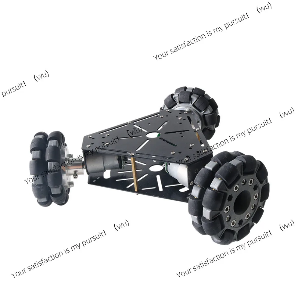 MC700 triangle plate 100mm McNum omnidirectional wheels 37 motor DIY large load black metal chassis