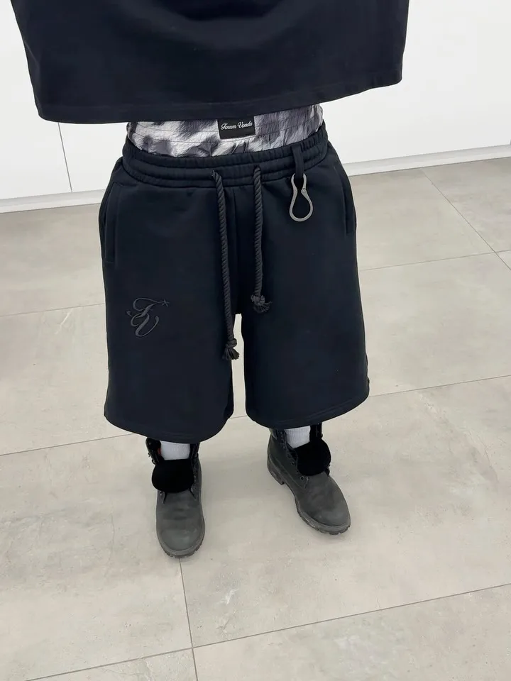 

Men's shorts fashionable double waist brand embroidered casual sports pants y2k retro neutral street neutral shorts