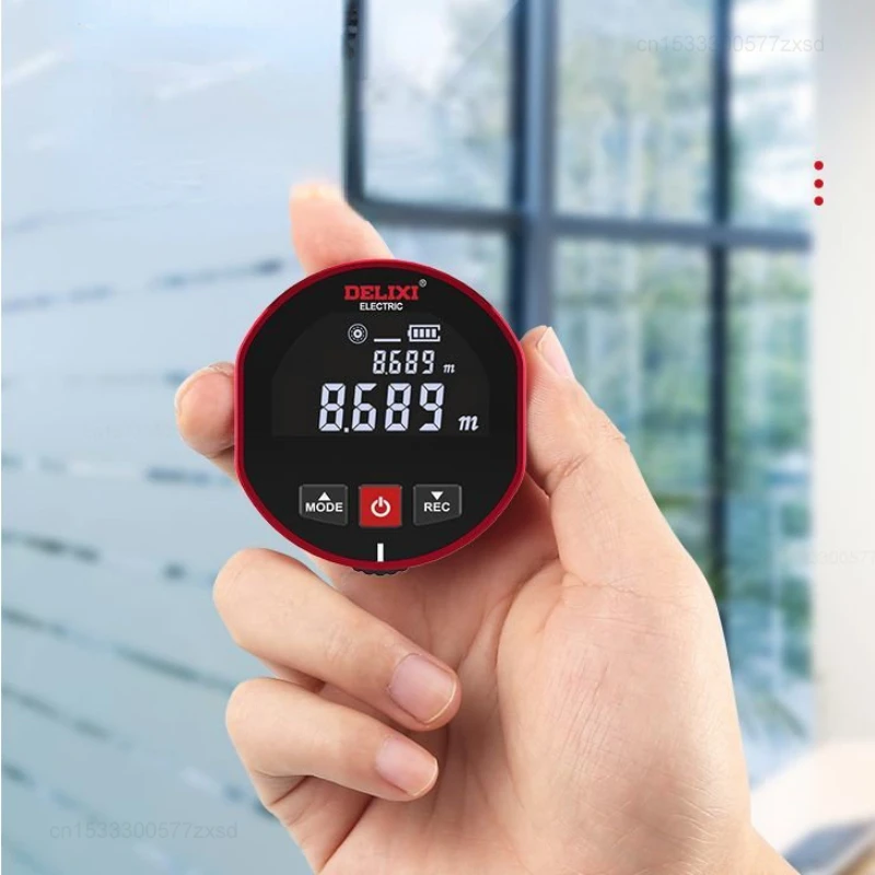 Imagem -02 - Xiaomi-delixi Rangefinder Fita Métrica Rolamento Ferramenta de Medição Rolo Régua Eletrônica Alta Precisão Pequeno Inteligente Longa Distância