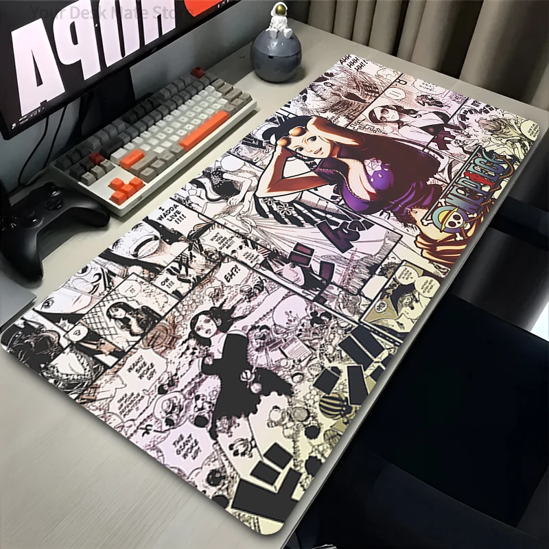 Mauspad O-one P-piece Nico Robin Anime XXL Gaming-Zubehör Varmilo Tastaturpad PC Computer Gummi Schreibtischunterlage Teppich Mousepad