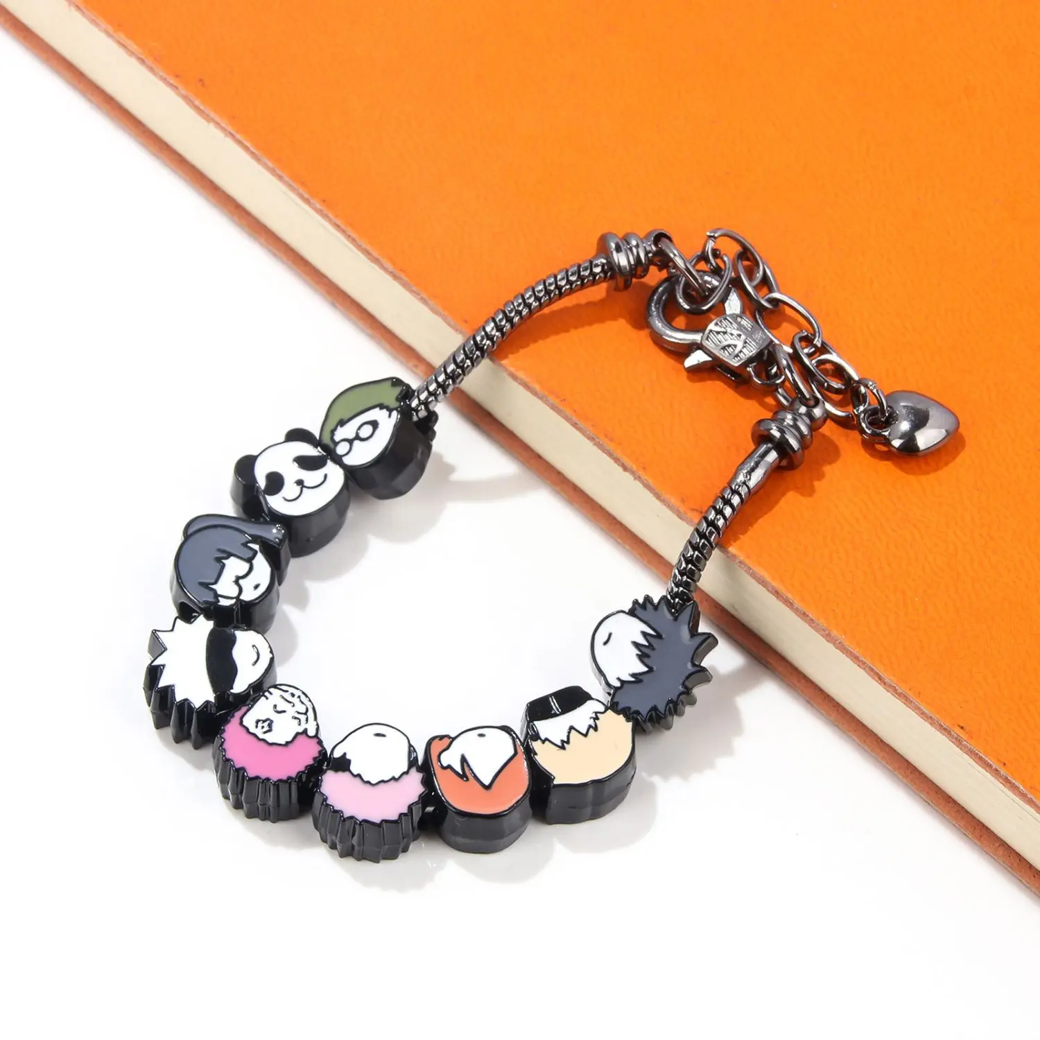 Spell-returning bracelet Wujo Wuhu stick Yourensu Nuofu Black Hui metal cartoon diy beaded character bracelet