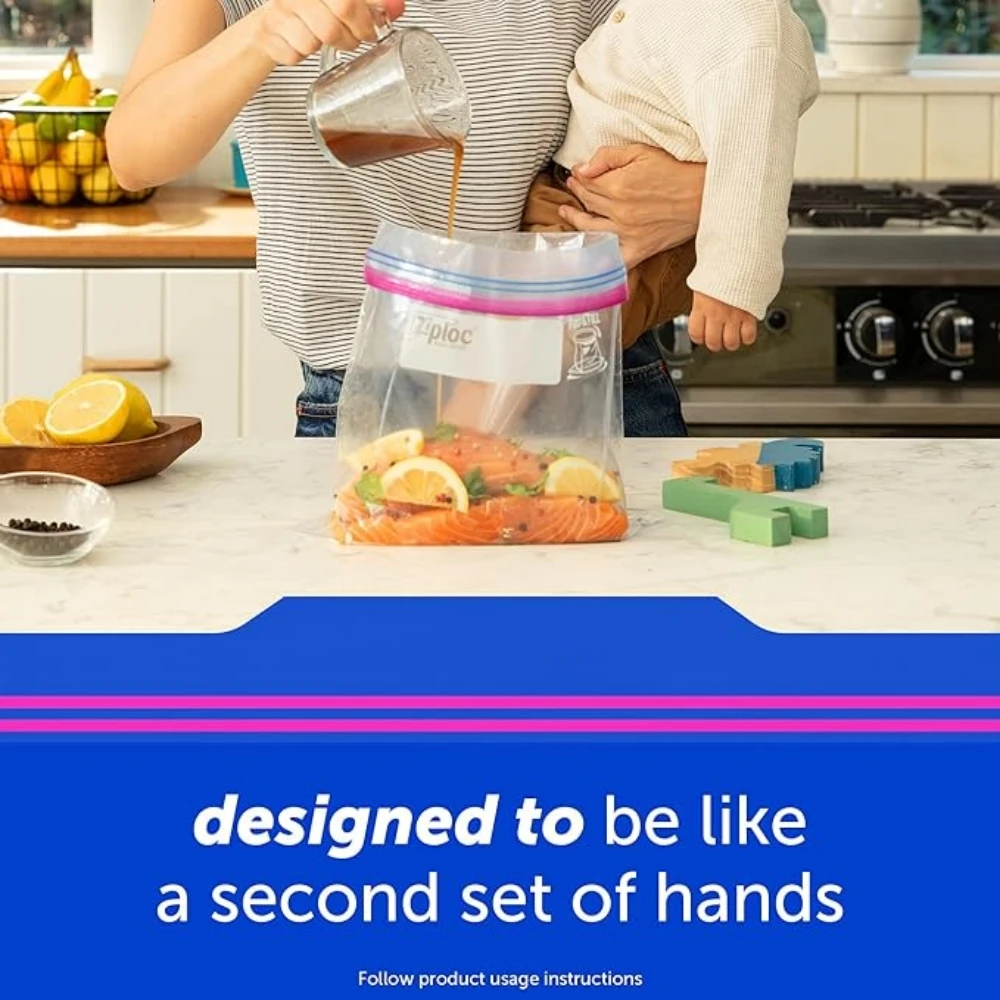 Sandwich Storage Bags, Stay Open Design with Stand-Up Bottom, Easy to Fill,120 Count, Pack of 1 lock in flavor