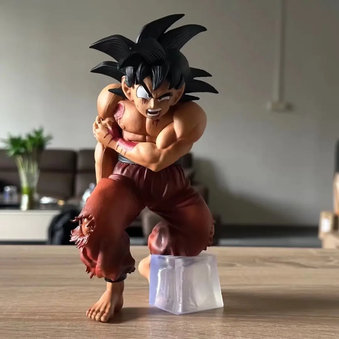 Figurine animée Dragon Ball Saisuperb, Goku blessé, bataille, Son Gohan endommagé, main en boîte, ornement, modèle de main, cadeau