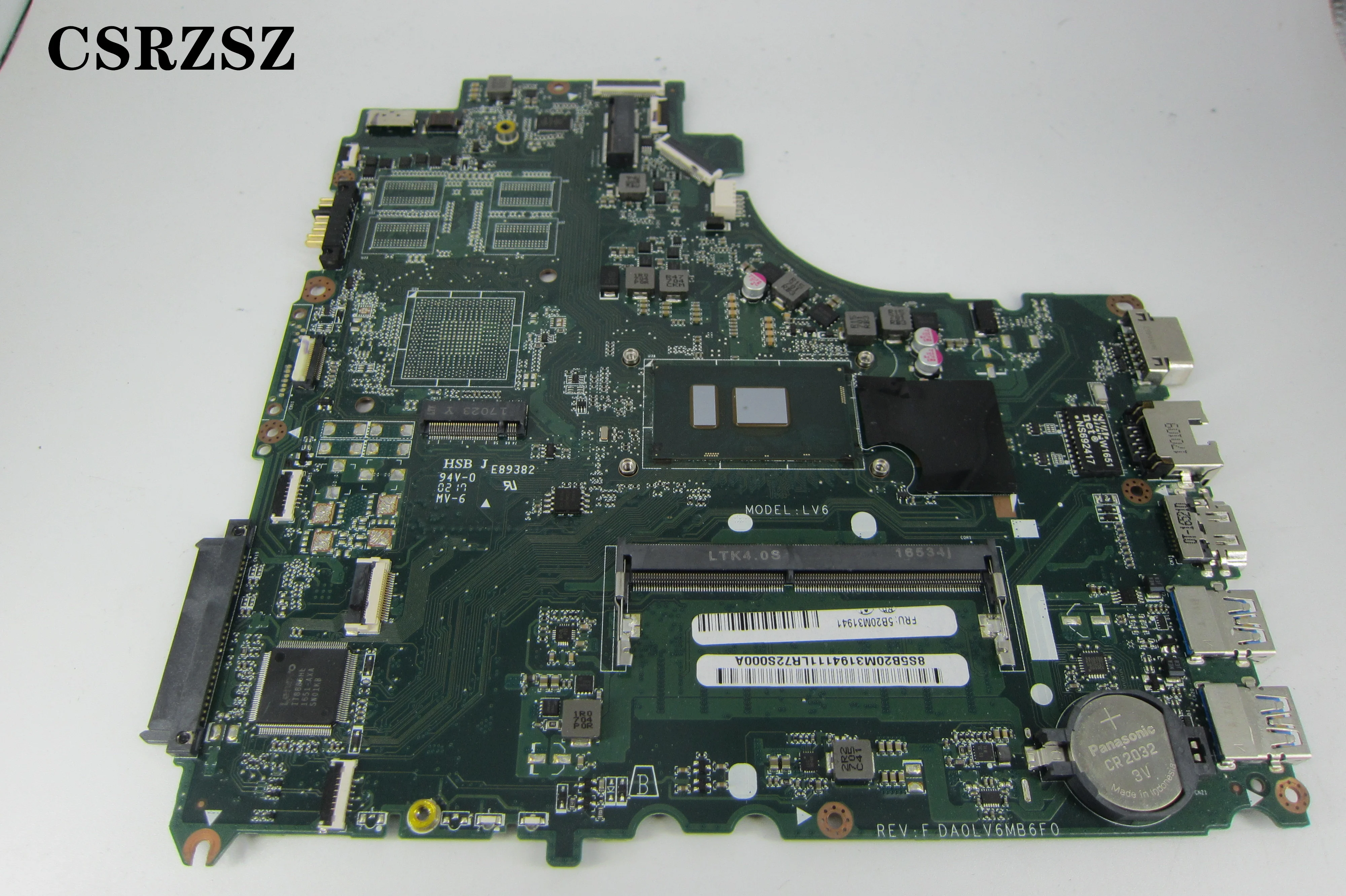 

CSRZSZ For Lenovo V310-15IKB V310-15ISK Laptop motherboard DA0LV6MB6F0 5B20M31941 with i7-7500u CPU Test work perfect