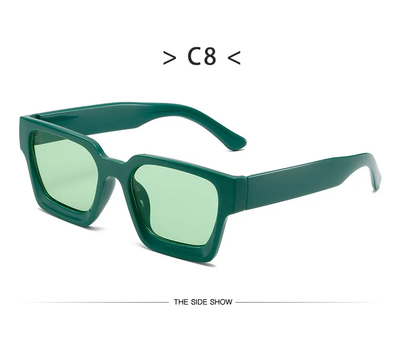 Neue Vintage-Sonnenbrille für Damen und Herren, Quadratischer PC-Rahmen, Marken-Designer Retro-Shades, Modische Sonnenbrille ﻿ für Männer – Detail 18
