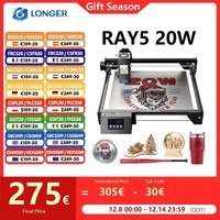 LONGER RAY5 20W Laser Engraver Touch Screen 32-bit Chipset WIFI Connectivity 0.08*0.1mm Laser Spot Engraving Cutting Machine