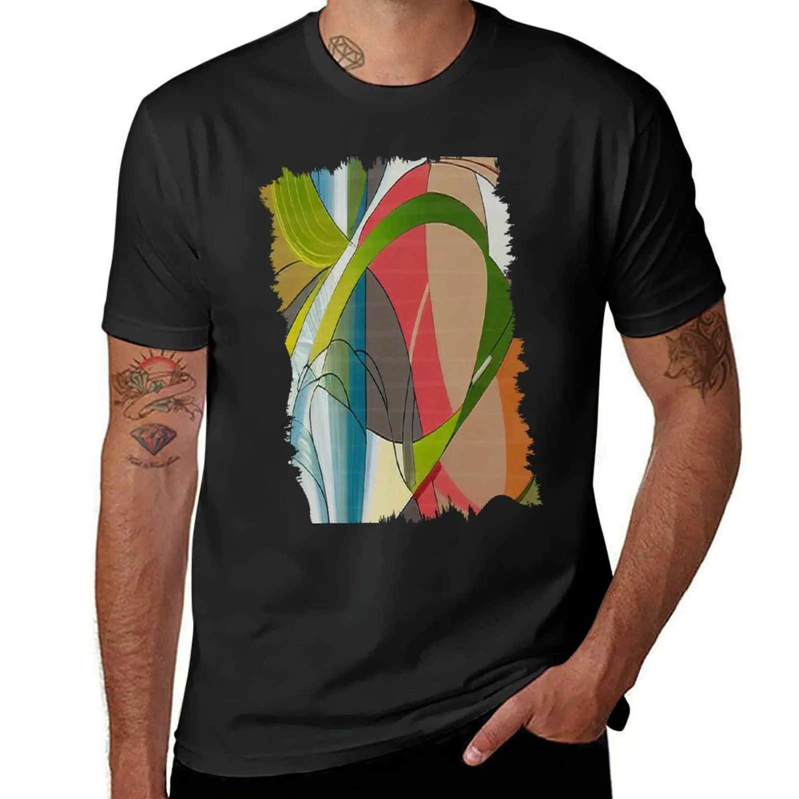 Dynamic Spaces T-Shirt sports fans plain graphics men clothing