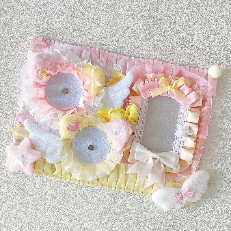 Cute Itabag Anime Badge Holder Set Kawaii Candy Ribbon Lace DIY Badge Holder Ita Bag Insert Accessories Badge Display Board