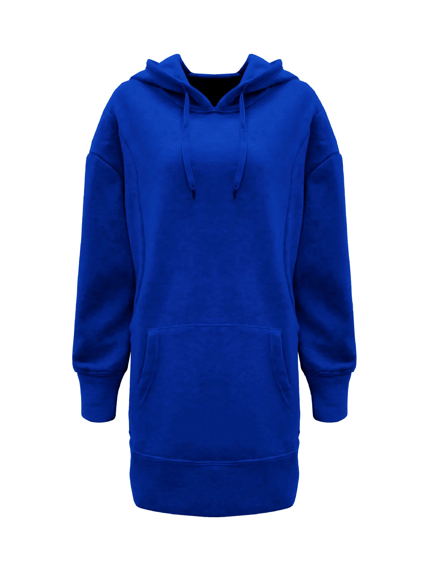 Oversized Hoodie Dress Women Loose Long Sleeve Pocket Drawstring Sweatshirt Dress Casual Streetwear Daily Wear Warm Pullover