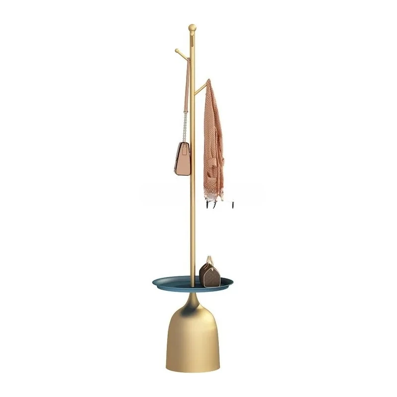 HHNordic Light Luxury Wrought Iron Coat Rack Floor-to-ceiling Clothes Modern Simple Single-pole Storage Rack
