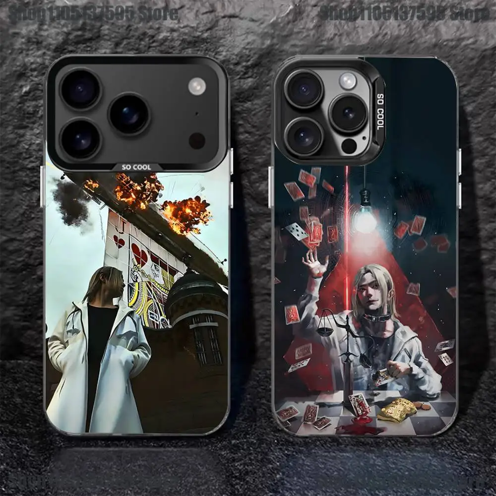 

A-Alice in B-Borderland Phone Case For iPhone 17,16,15,14,13,12,11,Pro,XS,Max,Plus,Mini,SE4,E Black Matte Shockproof Cover