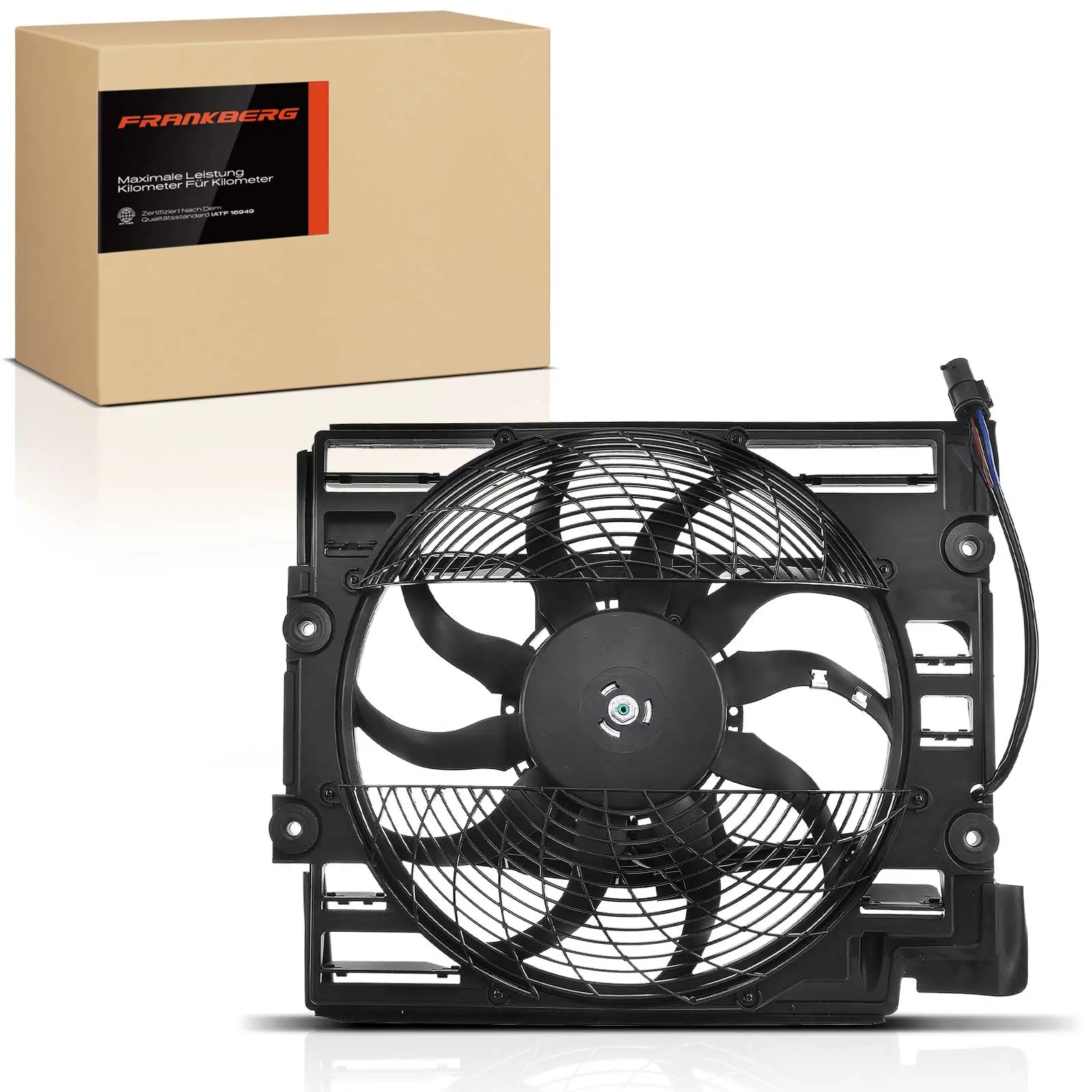 Frankberg 1x Motorkoelkast Easy fan voor BMW 5 Serie E39 520i-540i 620-904 64546921946 64506908030 64546919057