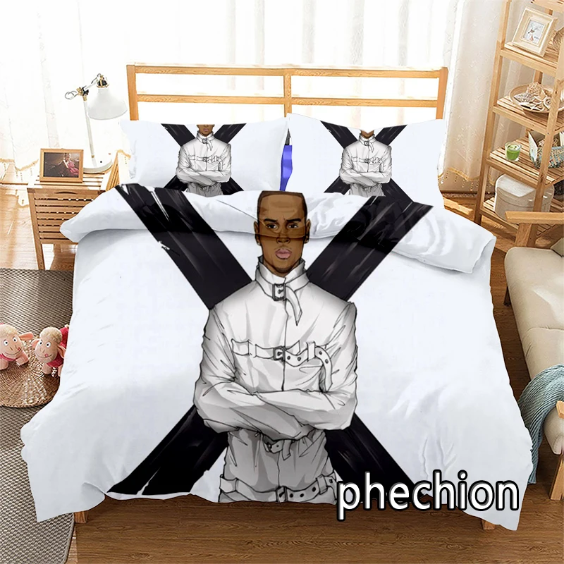 3D Printed Chris Brown Bedding Set Duvet Covers Pillowcases Comforter Bedding Set Bedclothes Textile Home Queen King N11