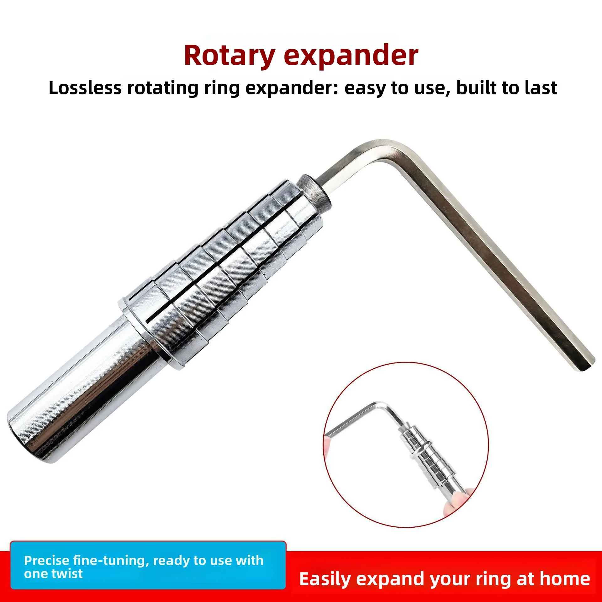 Handheld Ring Expander Rotatable Small Jewelry Shaping Corrector Aesthetic Goldsmith Tool For Precise Ring Size Adjustment At