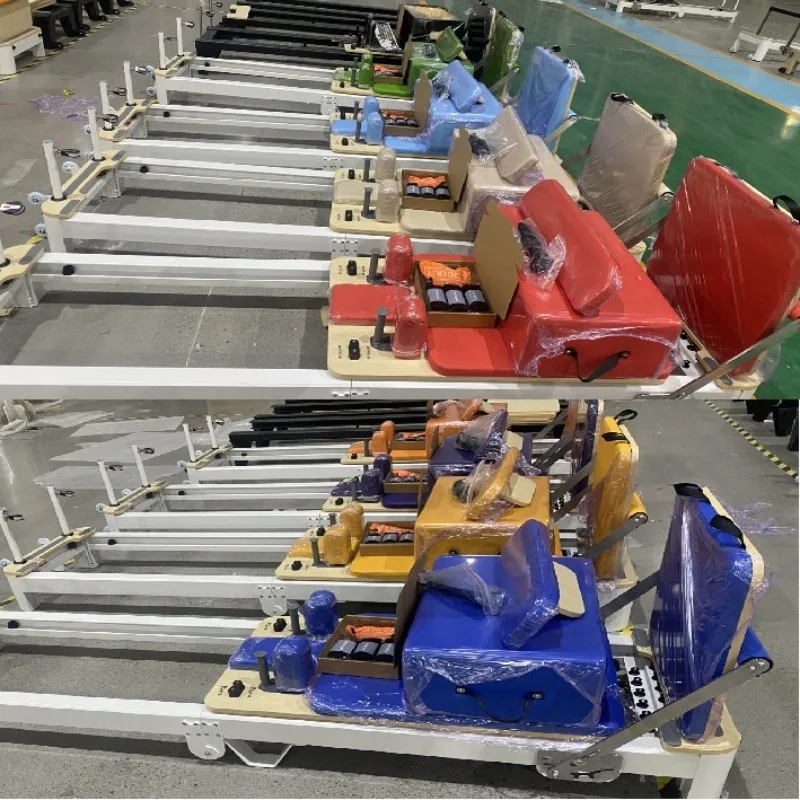 YTYIN جودة عالية المنزل الصالة الرياضية الألومنيوم بيلاتيس المصلح أجهزة لياقة بدنية الألومنيوم بيلاتيس السرير آلات طوي بيلاتيس المصلح #5