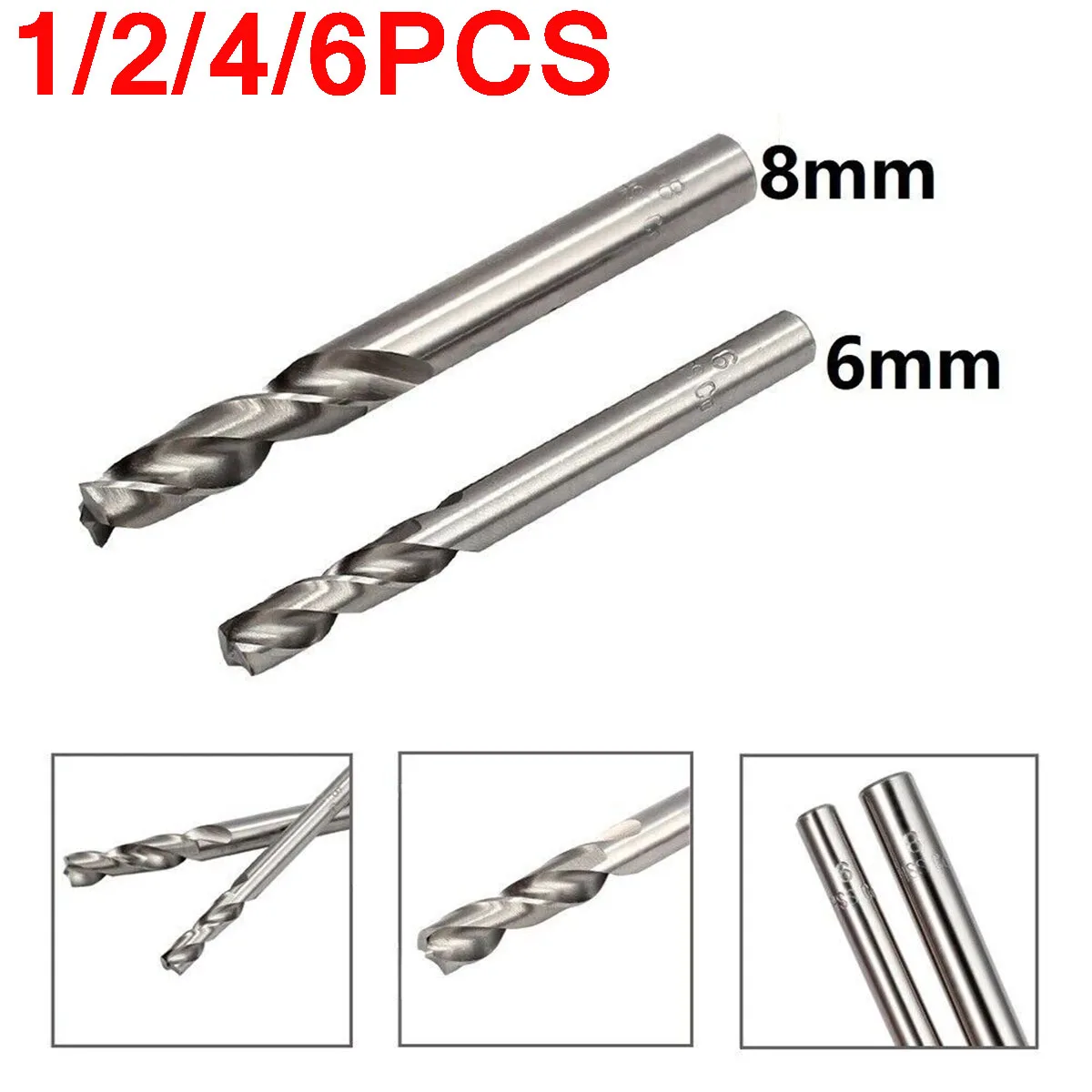 

1/2/4/6Pcs 6mm & 8mm HSS CO Spot Weld Drill Bits Remover Cutter Cobalt Tip Tool Spot Welding Removing Drill For Car Maintenance