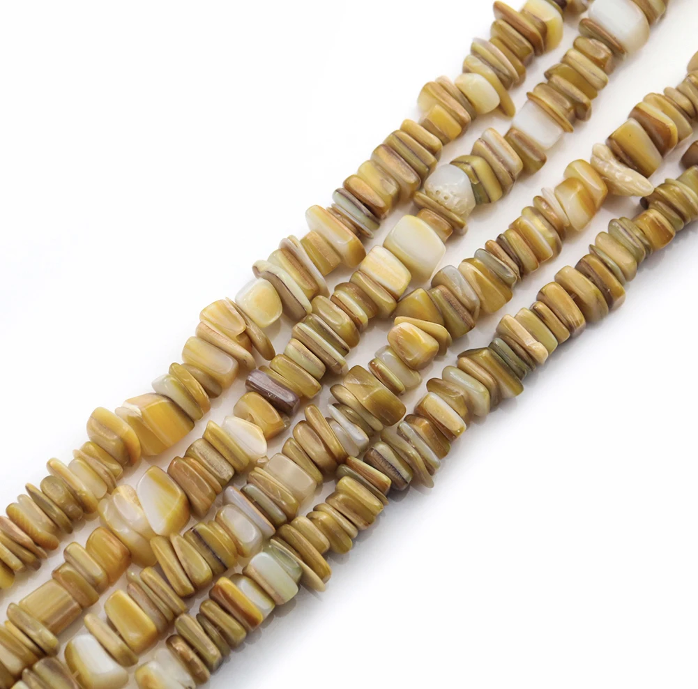 

1string Natural Shell MOP Square Irregular Beads Raw Flat Spacer Bead Small DIY Charm Necklace Bracelets Earrings Jewelry Making