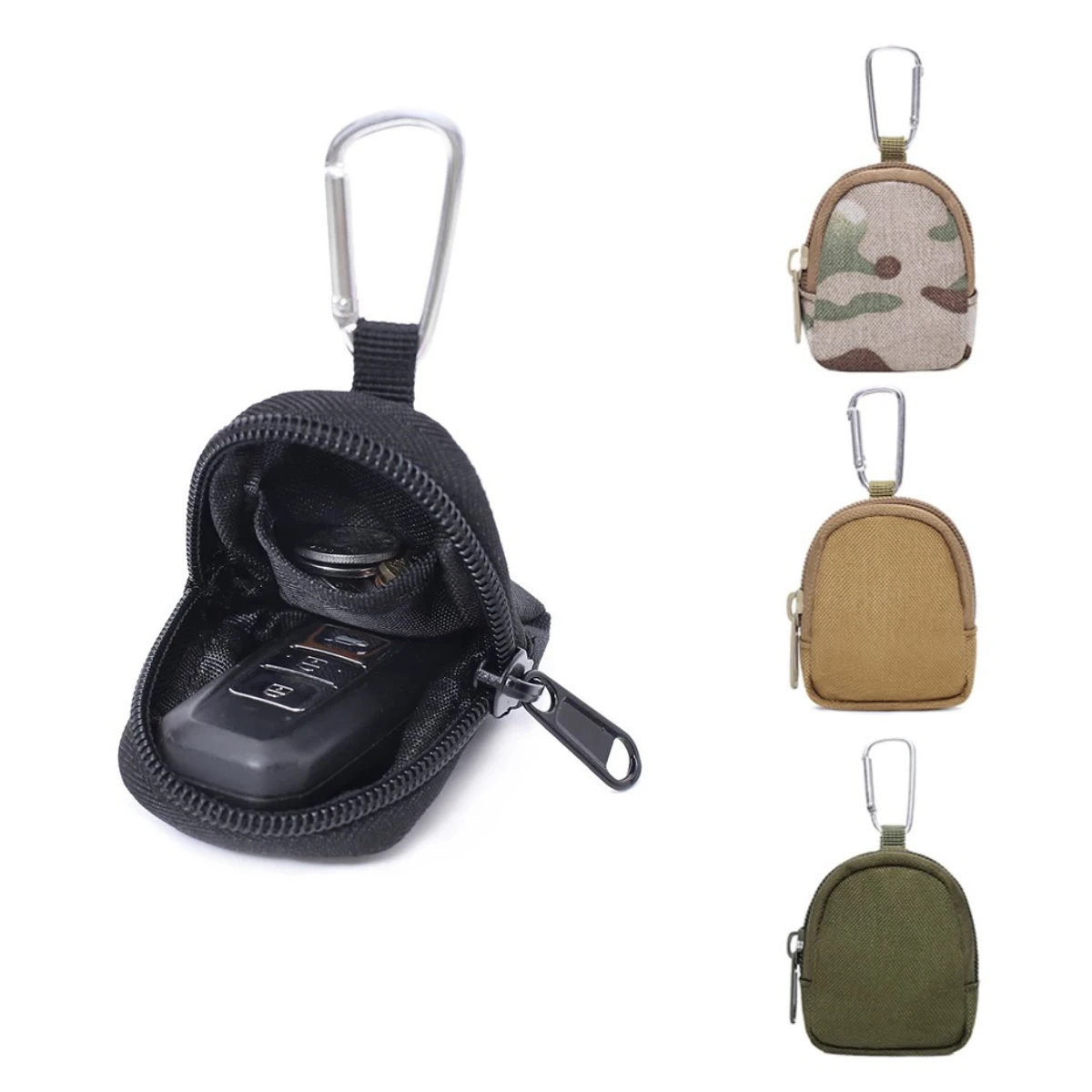 Tactical EDC Pouch Key Wallet Holder Men Coin Purses Pouch Bag Keychain Zipper Pocket Outdoor Key Bag