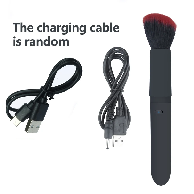 Vibrerende make-upborstel met 10 trillingsfrequenties voor snelle make-up Elektrische make-up bladerdeegapplicator Cosmeticaborstel