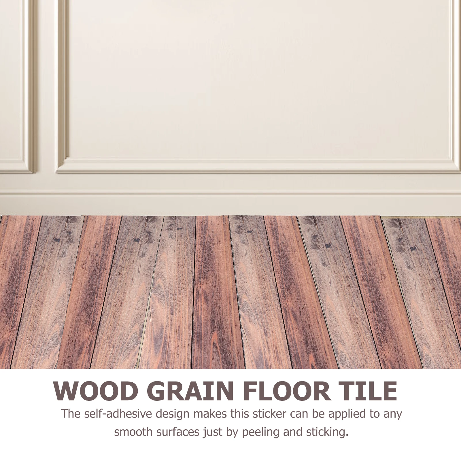 

Peel and Stick Floor Planks Wood Grain PVC Flooring Sticker Durable Self Adhesive Floor Decal for Bedroom Living Room Office