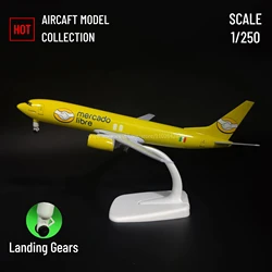 Mercado b737メタル航空機モデル、ミニチュアアートデコレーション、ダイキャスト航空コレクタブルトイ、1:250