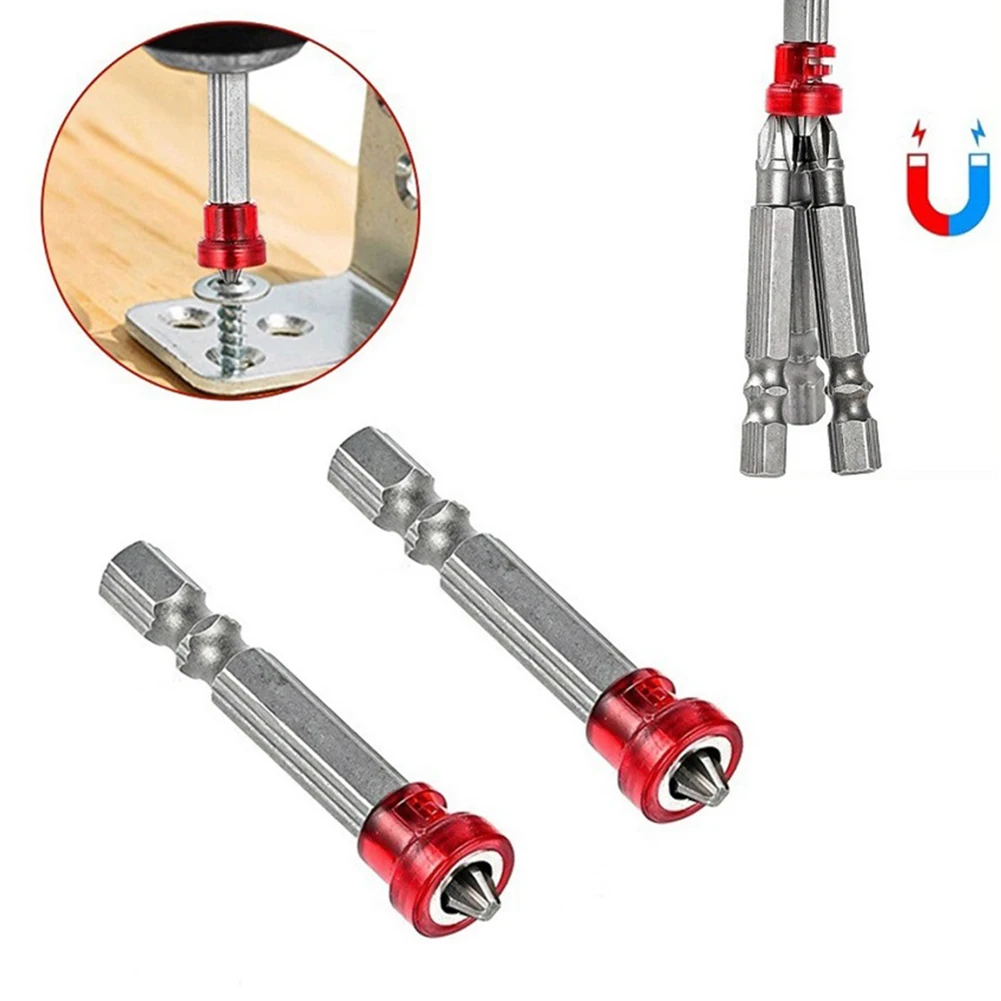 

2pcs 1/4Inch Hex Shank Screwdriver Bit Single Head Nutdrivers Tool Steel for Plasterboard Screws Locating Drywall Bits Hand Tool