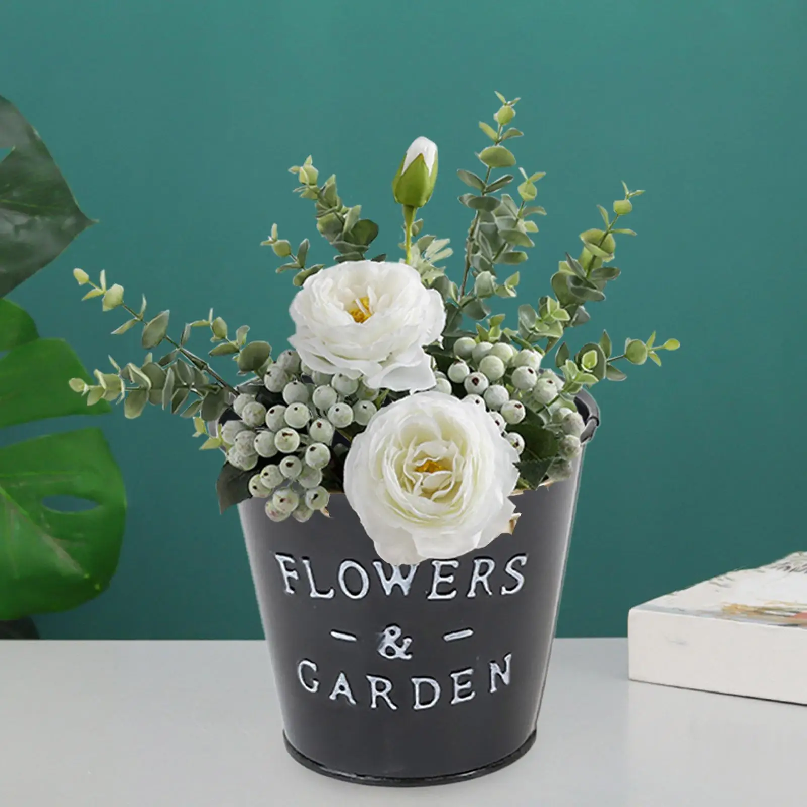 Garden Plant Flower Pot Planter Multipurpose Outdoor Indoor Decoration 5.1x4.7x3.5inch for Front Porches Decor Smooth Surface