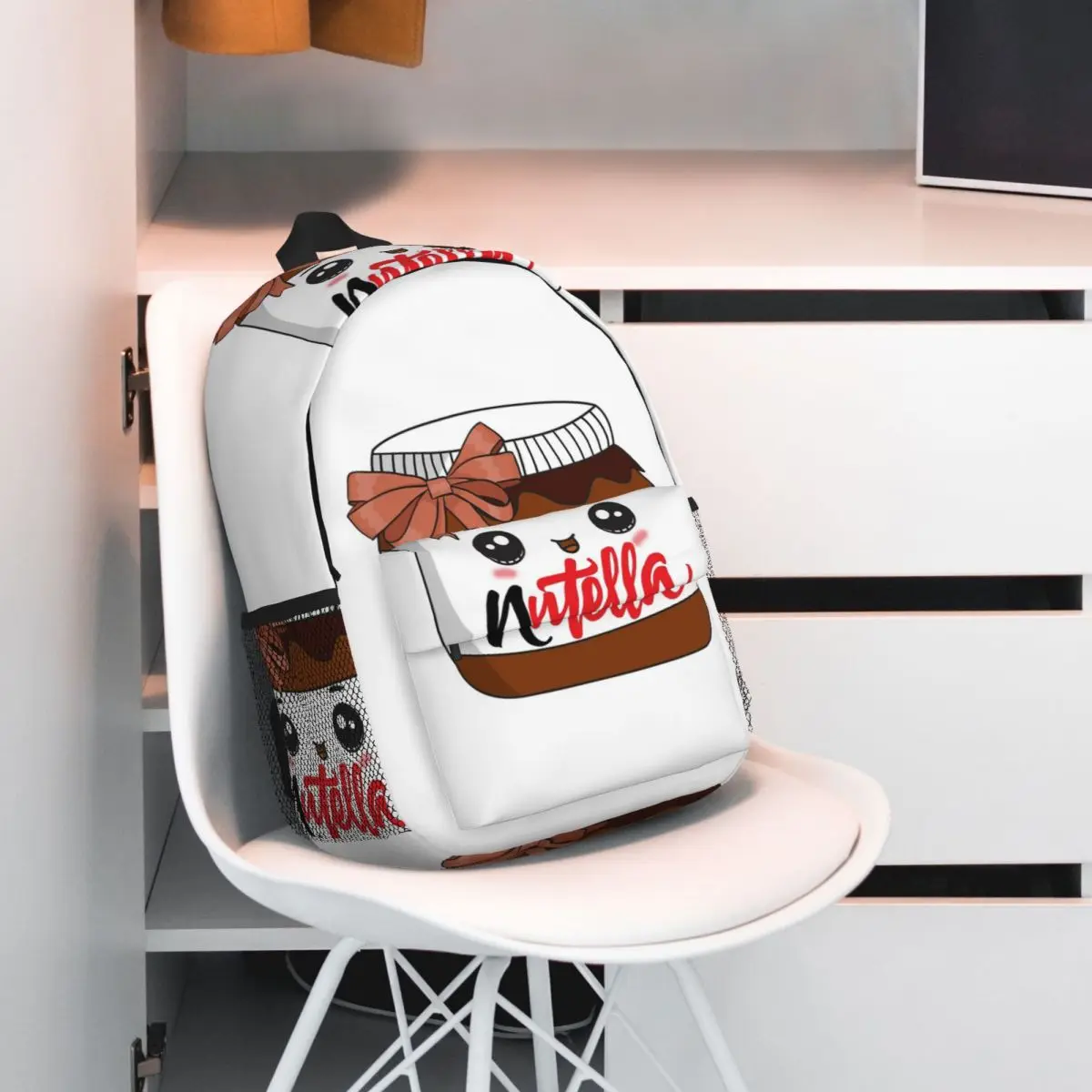 Chocolate Cream Nutella Backpack Student BookBag Kids School Bag Laptop Shoulder Bags for Men Women