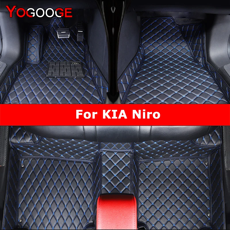 

YOGOOGE Custom Car Floor Mats For KIA Niro 2016-2023 Auto Carpets Foot Coche Accessorie
