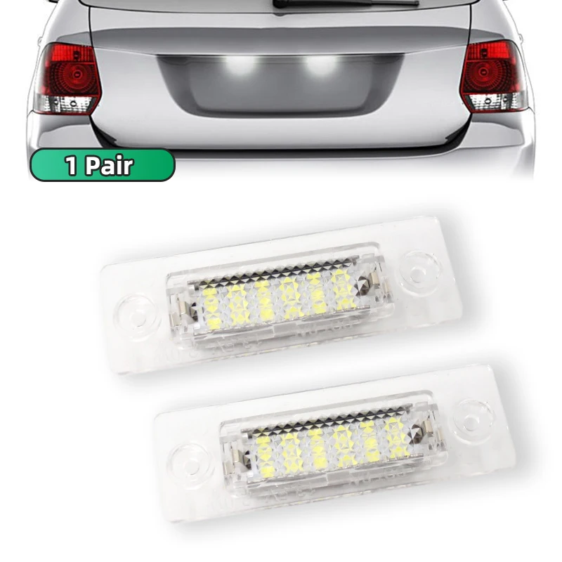 ل VW Touran جولف العلبة MK5 T5 باسات سيموزينت سكودا رائع مصباح ليد رقم ترخيص السيارة لوحة مصباح 2 قطعة لوحة ترخيص ضوء #4