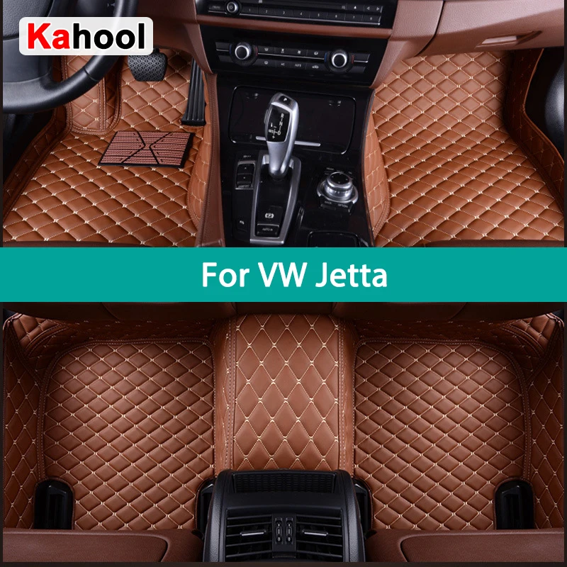 

KAHOOL Custom Car Floor Mats For VW Jetta Bora Vento Auto Carpets Foot Coche Accessorie