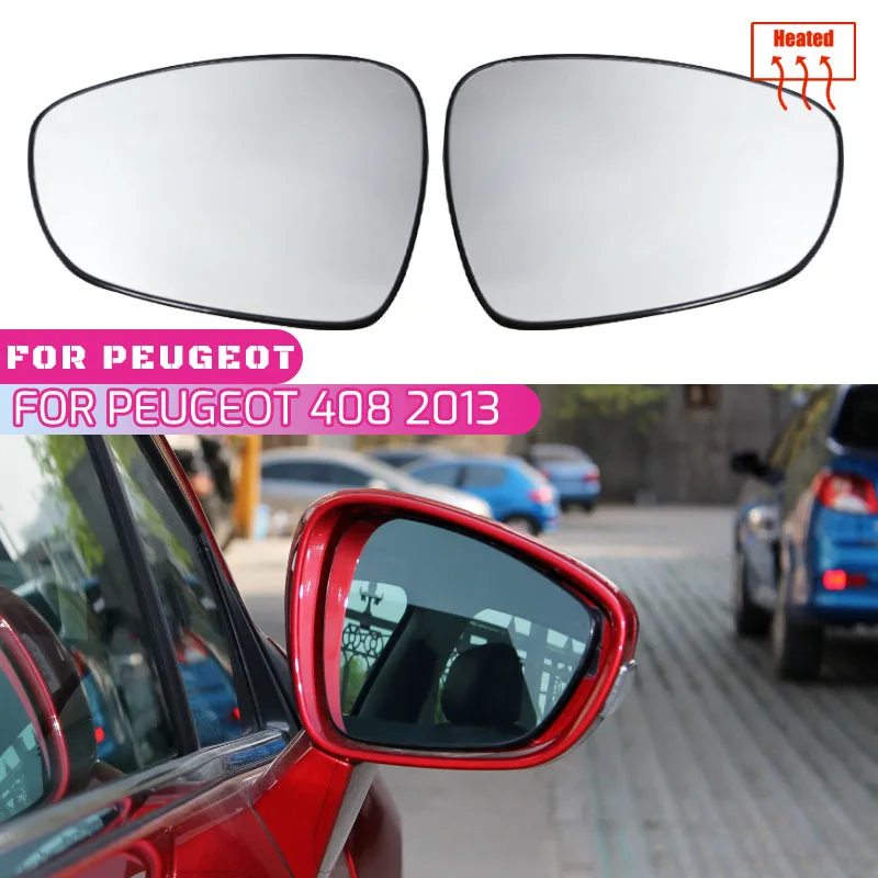 

1 Piece Heated Side Mirror Glass Wide Angle Anti-Glare For Peugeot 408 2013