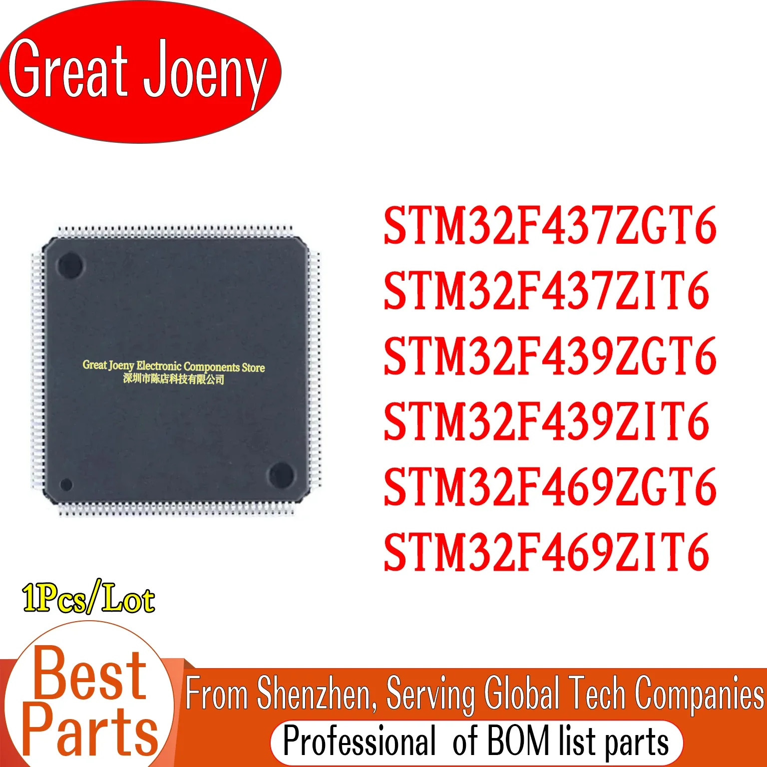 

Original STM32F437ZGT6 STM32F437ZIT6 STM32F439ZGT6 STM32F439ZIT6 STM32F469ZGT6 STM32F469ZIT6 IC Chipset LQFP144 Bulk Best Price