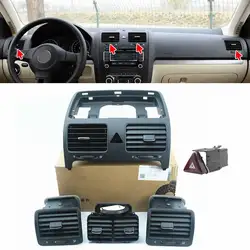 1pc OEM Black Right Dashboard Air Conditioning Outlet Vent Double flash switch For Volkswagen JETTA 5 GOLF MK5 GTI MKV Rabbit