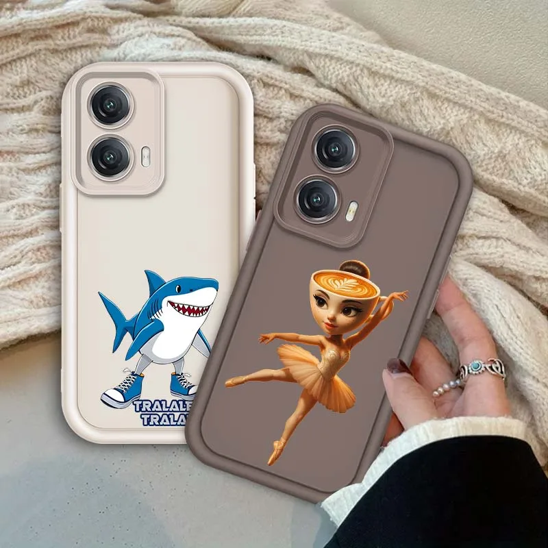 

Balerina Capucina Tralala For Motorola G85 Edge 50 G24 G35 E14 G04 G34 G Stylus G54 G13 G32 G14 5G Eye Ladder Phone Case