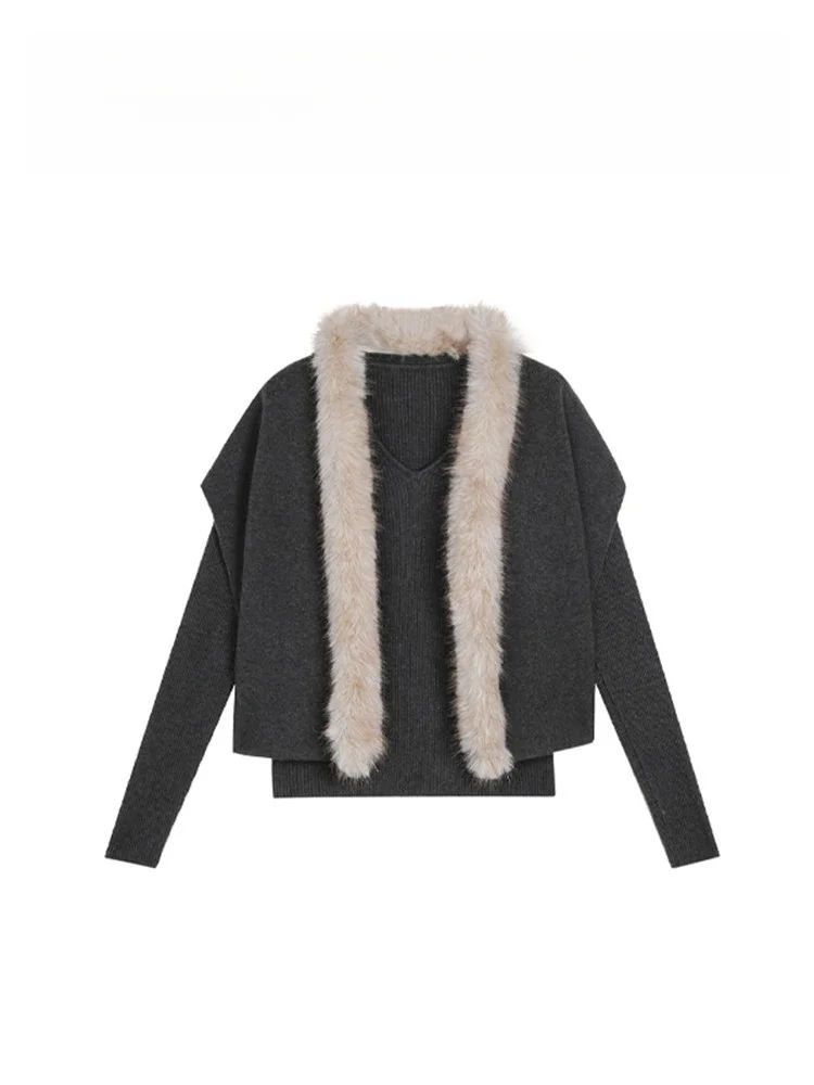 

Корейский модный женский комплект из двух предметов: элегантный базовый топ и кардиган. Новинка весенней коллекции. Повседневная одежда.