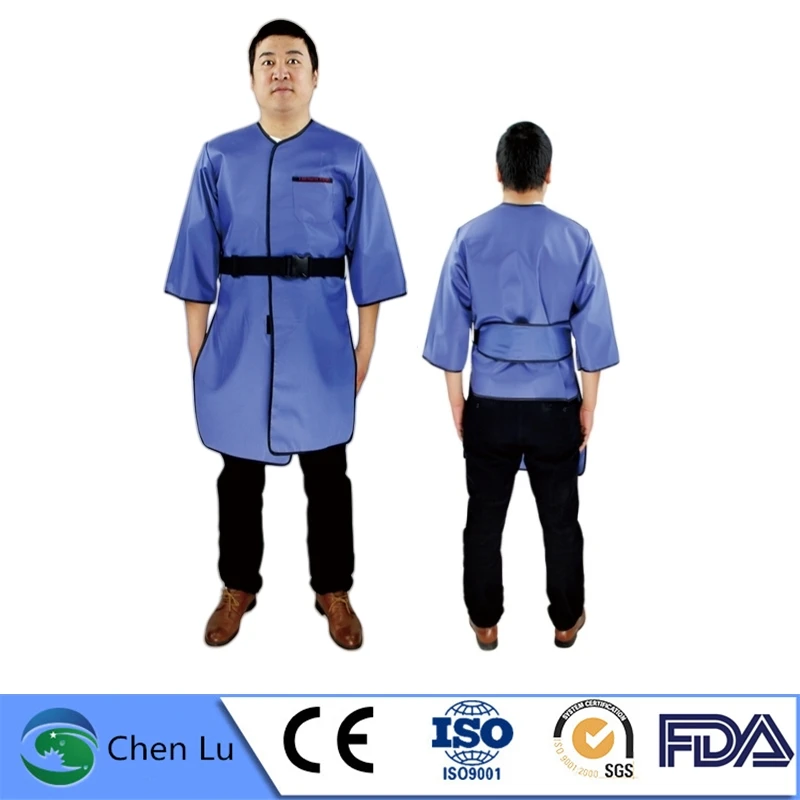 X-ray Gamma ray radiation protection 0.35/0.5mmpb long sleeved lead overcoat radiological protective adult lead rubber clothing