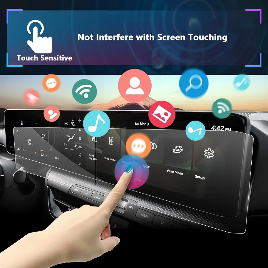 4PCS for 2025 Kia K4 Screen Protector 12.3 Inch [GPS+Dash] 2024 K4 Navigation+Instrument Screen Protector 2025 K4 Accories Nano