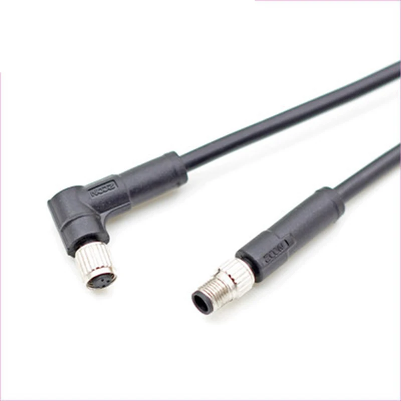 M5 3Pin 4Pin Waterproof IP67 Male Female  Mobile Aviation Plug With 1m Cable Screw Thread Locking Connector Cable Diameter 3.0mm