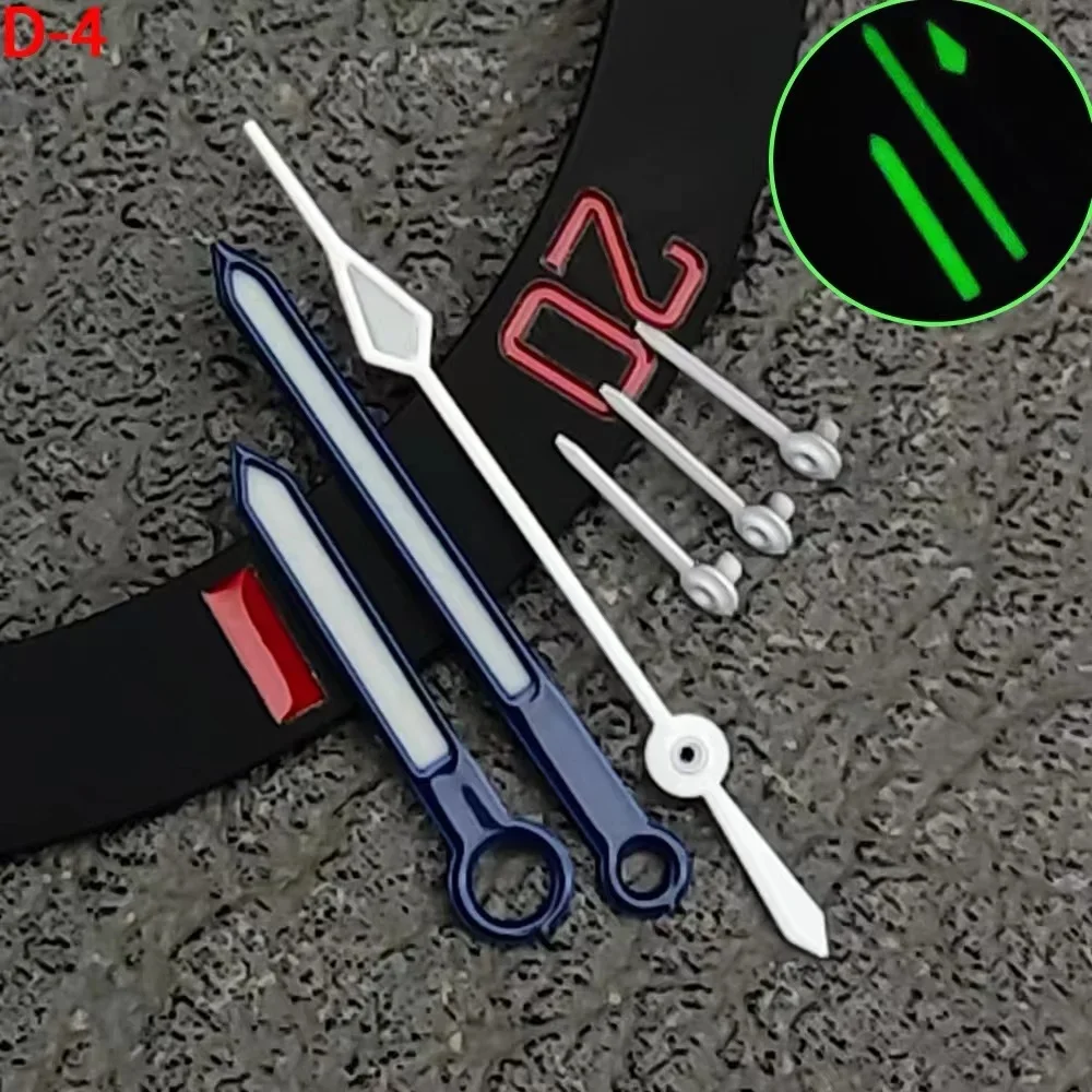 6 jarum jam tangan untuk VK63 gerakan Retrofit aksesoris jam tangan biru/hijau bercahaya Chronograph tangan Seko Mod bagian 904L